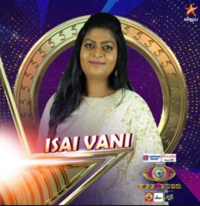 isai vani bigg boss tamil contestant